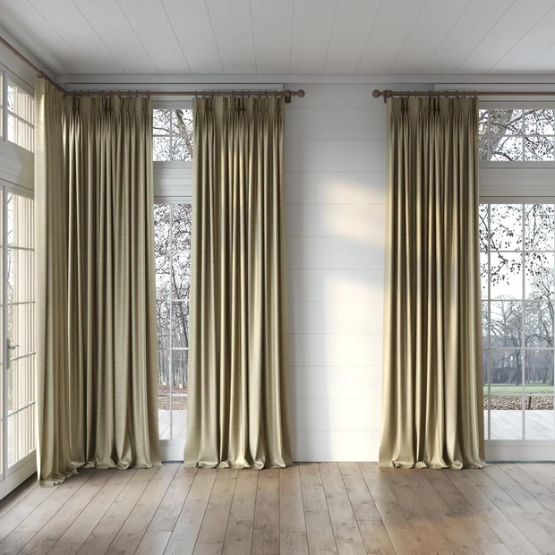 Photo of the fabric Luxe Oyster swatch by James Dunlop Essentials. Use for Curtains, Accessory, Top of Bed. Style of Plain, Texture