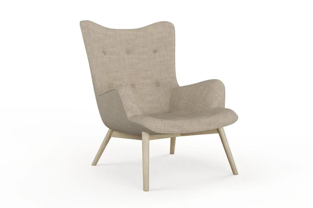 Photo of the fabric Grounded Linen swatch by James Dunlop. Use for Upholstery, Accessory. Style of Plain, Texture