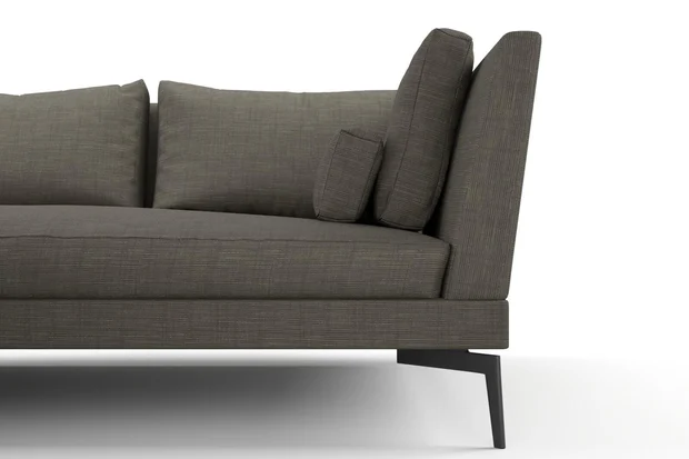 Photo of the fabric Ficus Smoke swatch by Mokum. Use for Upholstery, Accessory. Style of Plain, Texture