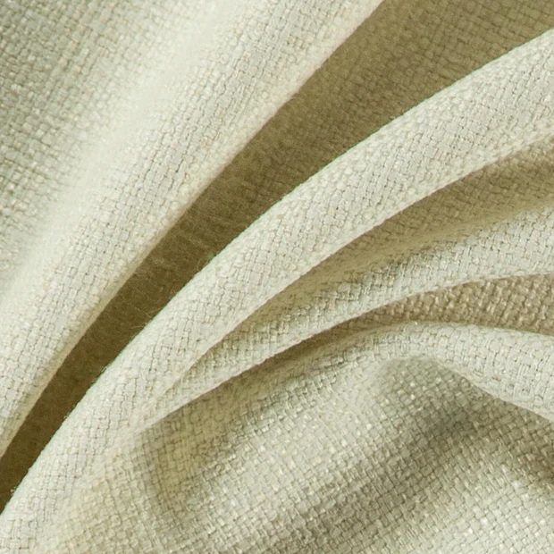 Photo of the fabric Domo Ivory swatch by Zepel. Use for Curtains, Upholstery, Accessory, Top of Bed. Style of Plain, Texture