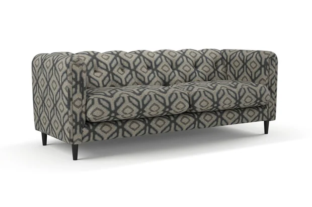 Photo of the fabric Enhance Ink swatch by James Dunlop. Use for Upholstery, Accessory. Style of Geometric, Print