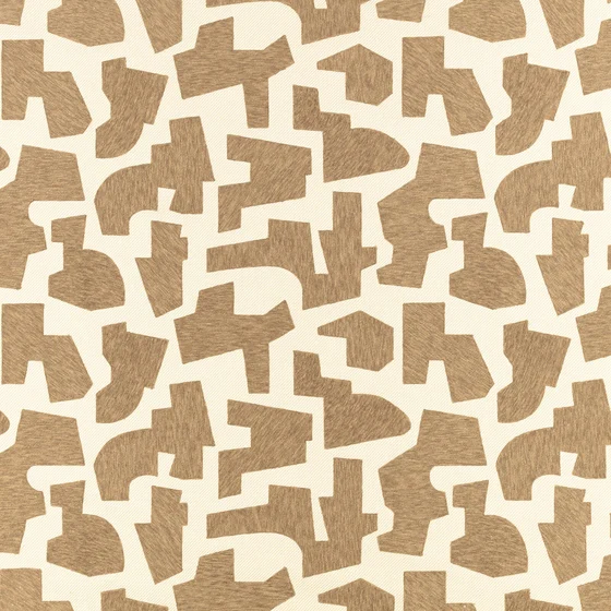 Photo of the fabric Jigsaw Z802 02 swatch by Zinc. Use for Curtains, Upholstery, Accessory. Style of Embroidery, Geometric