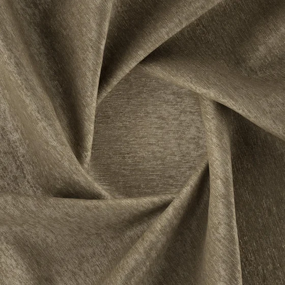 Photo of the fabric Lambada Toffee swatch by Zepel. Use for Curtains, Upholstery, Accessory, Top of Bed. Style of Chenille, Plain