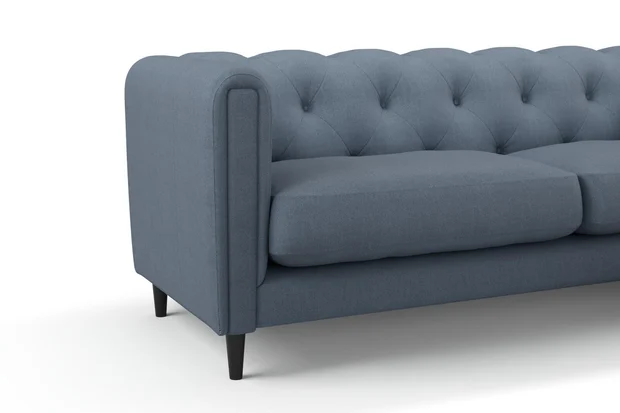 Photo of the fabric Classique Indigo swatch by James Dunlop. Use for Upholstery, Accessory. Style of Plain
