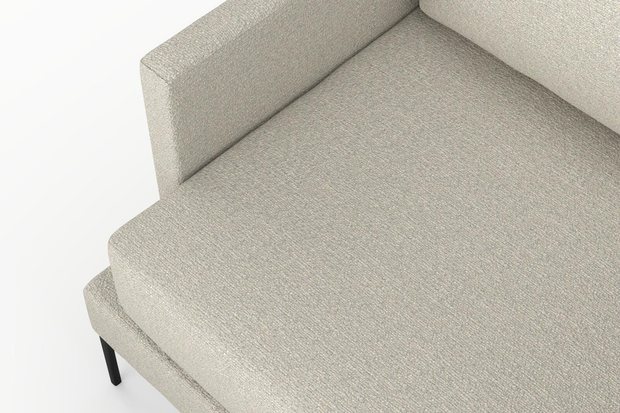 Photo of the fabric Grain Feather swatch by Mokum. Use for Upholstery, Accessory, Top of Bed. Style of Plain, Texture