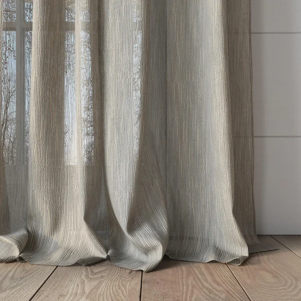Photo of the fabric Turbulent Haze swatch by James Dunlop. Use for Sheer Curtains. Style of Plain, Sheer