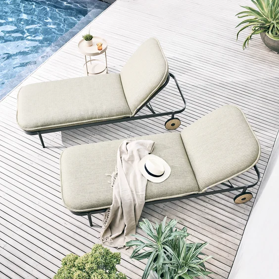 Trace Sunlounge by Tait, Designed by Adam Goodrum in Esplanade by Mokum