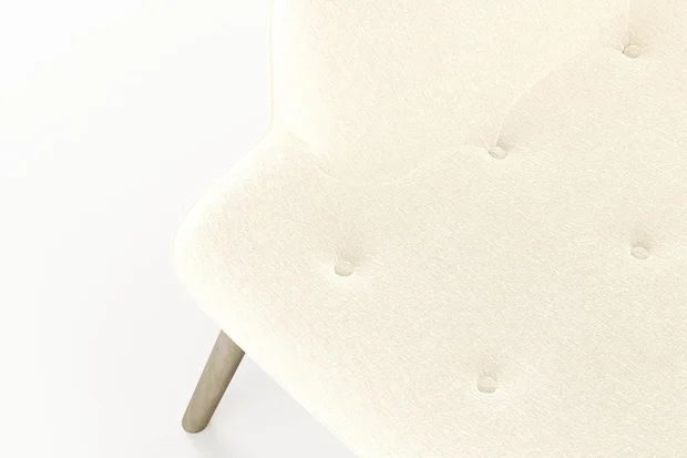 Photo of the fabric Snugly Ivory swatch by James Dunlop FibreGuard. Use for Upholstery, Accessory, Top of Bed. Style of Chenille, Plain