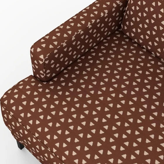 Photo of the fabric Samurai Burnt Orange swatch by Mokum. Use for Upholstery, Accessory. Style of Geometric
