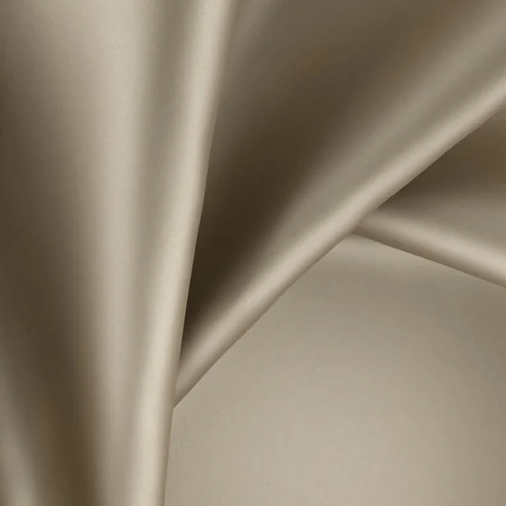 Photo of the fabric Moonbeam Funghi swatch by Zepel. Use for Curtains, Upholstery, Accessory, Top of Bed. Style of Plain, Taffeta