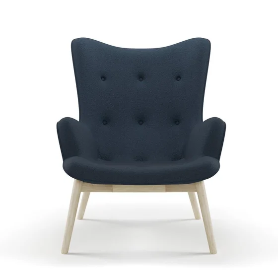 Photo of the fabric Alpine Midnight swatch by James Dunlop. Use for Upholstery, Accessory. Style of Plain, Texture