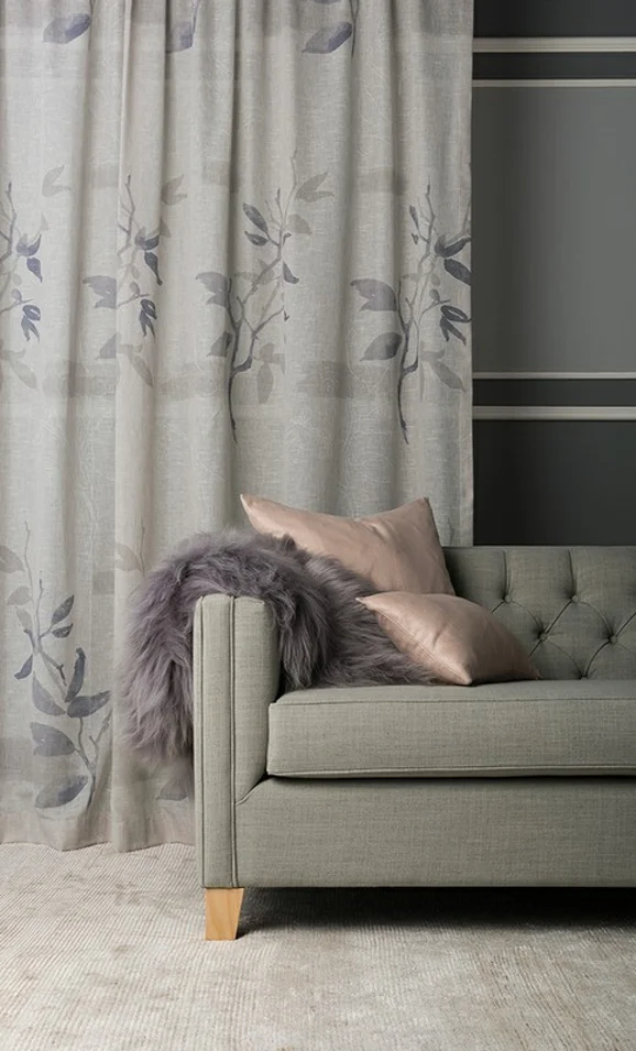 Photo of the fabric Zarra Vanish in situ by James Dunlop Essentials. Use for Curtains. Style of Floral And Botannical, Print