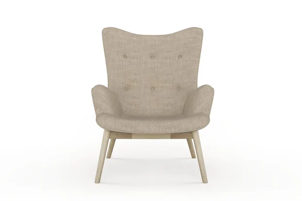 Photo of the fabric Grounded Linen swatch by James Dunlop. Use for Upholstery, Accessory. Style of Plain, Texture