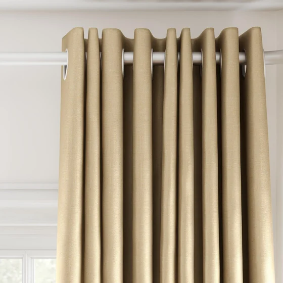 Photo of the fabric Stallion 2 Blackout Marzipan swatch by James Dunlop Essentials. Use for Curtains. Style of Plain, Texture