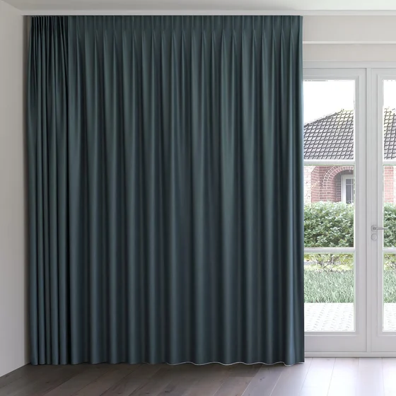 Photo of the fabric Eclipse Blackout Lake swatch by James Dunlop. Use for Curtains. Style of Plain, Texture