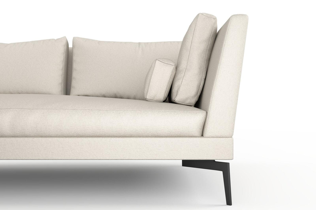 Photo of the fabric Epitome Eggshell swatch by Mokum. Use for Upholstery, Accessory. Style of Plain, Taffeta