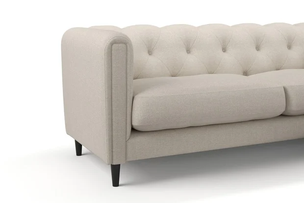 Photo of the fabric Attwood Sand swatch by James Dunlop. Use for Upholstery, Accessory. Style of Plain, Texture