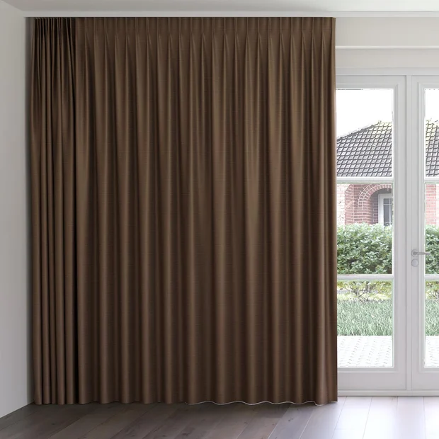 Photo of the fabric Luxe Bison swatch by James Dunlop Essentials. Use for Curtains, Accessory, Top of Bed. Style of Plain, Texture