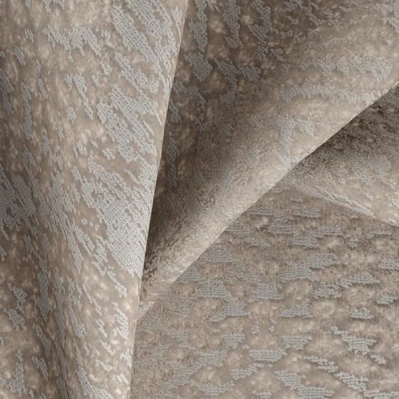 Photo of the fabric Gilda Silver swatch by FR-One. Use for Curtains, Upholstery, Accessory, Top of Bed. Style of Abstract, Velvet
