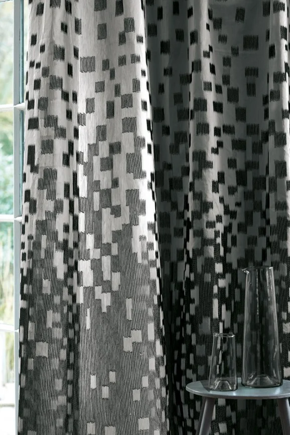 Photo of the fabric Freyr V3250 01 in situ by Villa Nova. Use for Sheer Curtains. Style of Abstract, Sheer