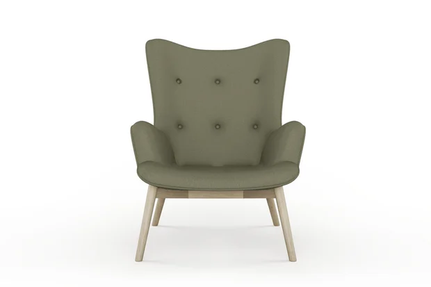 Photo of the fabric Classica Artichoke swatch by James Dunlop. Use for Upholstery, Accessory. Style of Plain, Taffeta