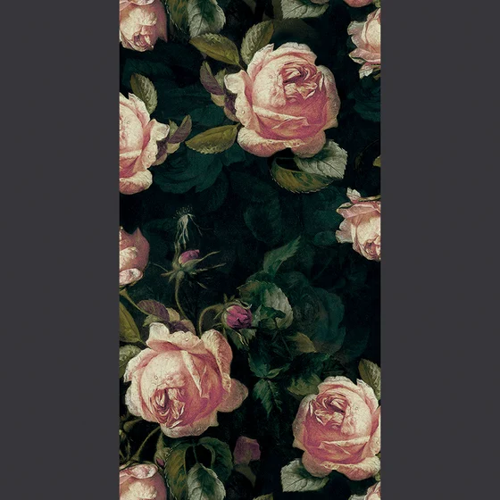Photo of the fabric Eng. Roses Panel 8492 8492 94 13 swatch by Casadeco. Use for Wall Covering, Wall Panel/Mural