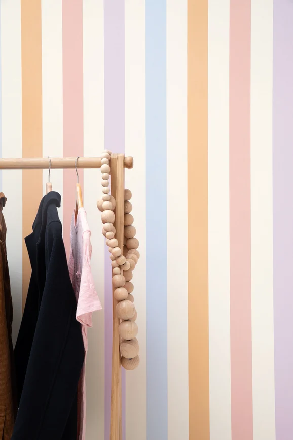 Photo of the fabric Stay Positive Wallpaper 10340 40 21 in situ by James Dunlop. Use for Wall Covering. Style of Abstract