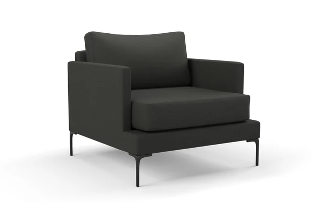 Photo of the fabric Ficus Soot swatch by Mokum. Use for Upholstery, Accessory. Style of Plain, Texture