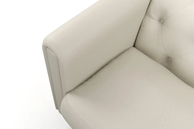 Photo of the fabric Sit Out Beige swatch by James Dunlop FibreGuard. Use for Upholstery, Accessory. Style of Plain, Taffeta