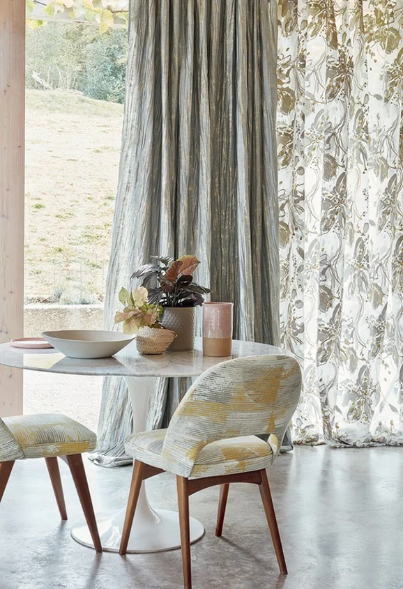 Photo of the fabric Gracia V3363 03 in situ by Villa Nova. Use for Sheer Curtains. Style of Sheer