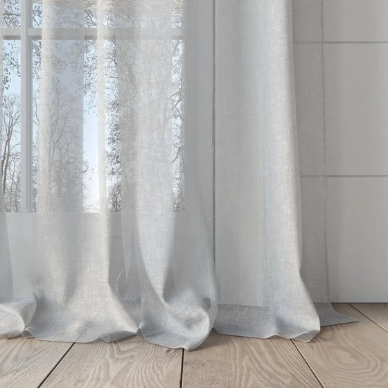 Photo of the fabric Tempest Oyster swatch by Mokum. Use for Sheer Curtains. Style of Plain, Sheer
