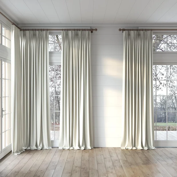 Photo of the fabric Sleek Papyrus swatch by James Dunlop. Use for Curtains, Accessory, Top of Bed. Style of Plain, Taffeta