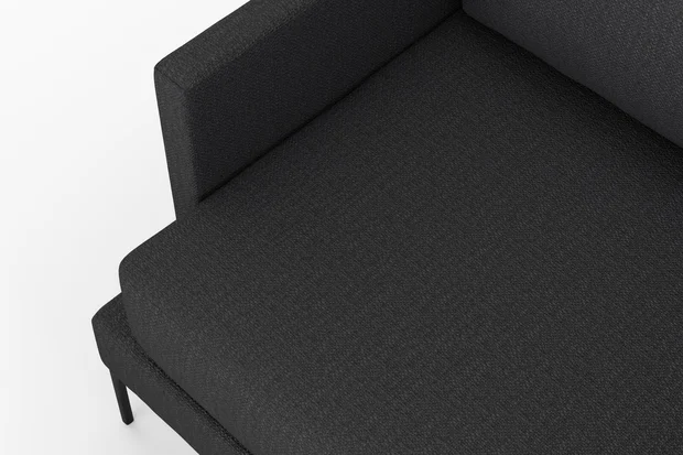 Photo of the fabric Pahi Basalt swatch by Mokum. Use for Upholstery, Accessory. Style of Plain, Taffeta