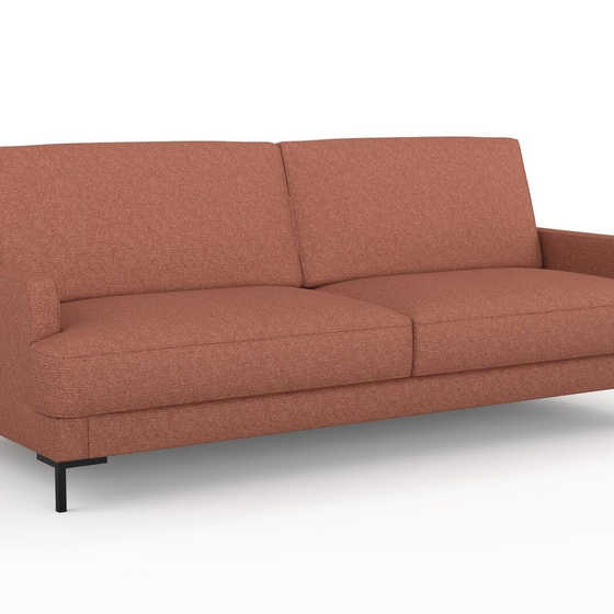 Photo of the fabric Grain Sienna swatch by Mokum. Use for Upholstery, Accessory, Top of Bed. Style of Plain, Texture