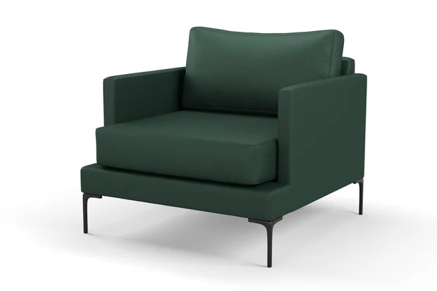 Photo of the fabric Como Juniper swatch by Mokum. Use for Upholstery, Accessory. Style of Plain, Texture