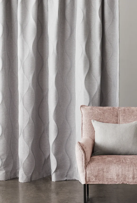 Photo of the fabric Lena Sanctuary in situ by James Dunlop Essentials. Use for Curtains, Accessory. Style of Traditional