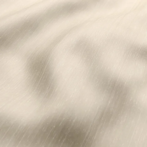 Photo of the fabric Silky Ecru swatch by Zepel. Use for Curtains, Accessory, Top of Bed. Style of Plain, Texture