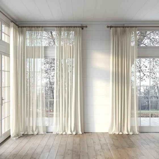 Photo of the fabric O'Keeffe Clay swatch by Mokum. Use for Sheer Curtains. Style of Plain, Sheer