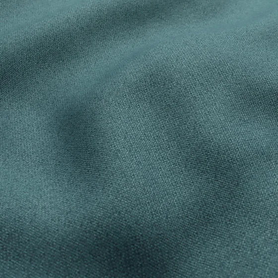 Photo of the fabric Dynamo A Teal swatch by Zepel FibreGuard. Use for Upholstery, Accessory, Top of Bed. Style of Plain, Texture