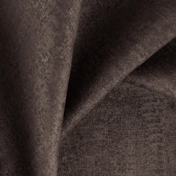 Photo of the fabric Hug Truffle swatch by Zepel. Use for Curtains, Upholstery, Accessory, Top of Bed. Style of Chenille, Plain