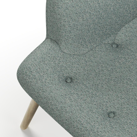 Photo of the fabric Omni Emerald swatch by James Dunlop FibreGuard. Use for Upholstery, Accessory, Top of Bed. Style of Plain, Texture