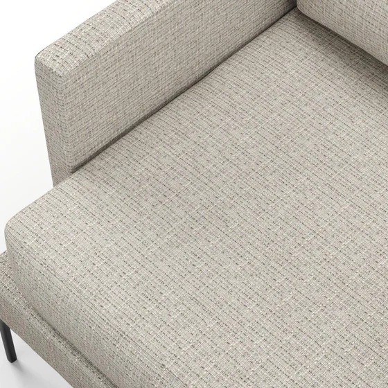 Photo of the fabric Gabrielle Dove Grey swatch by Mokum FibreGuard. Use for Upholstery, Accessory, Top of Bed. Style of Plain, Texture