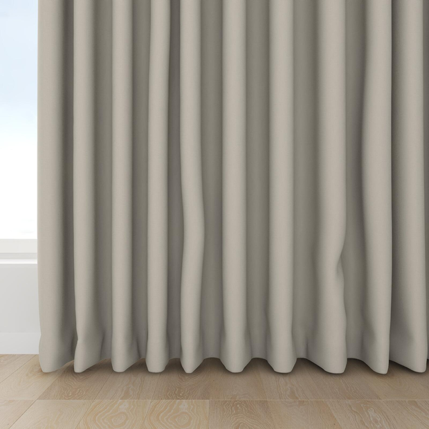 Photo of the fabric Satori Stonewash Driftwood swatch by Mokum. Use for Curtains, Upholstery Light Duty, Accessory, Top of Bed. Style of Plain, Texture
