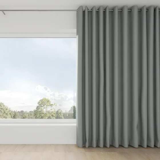 Photo of the fabric Infinite Celadon swatch by Mokum. Use for Curtains, Upholstery, Accessory, Top of Bed. Style of Plain, Texture
