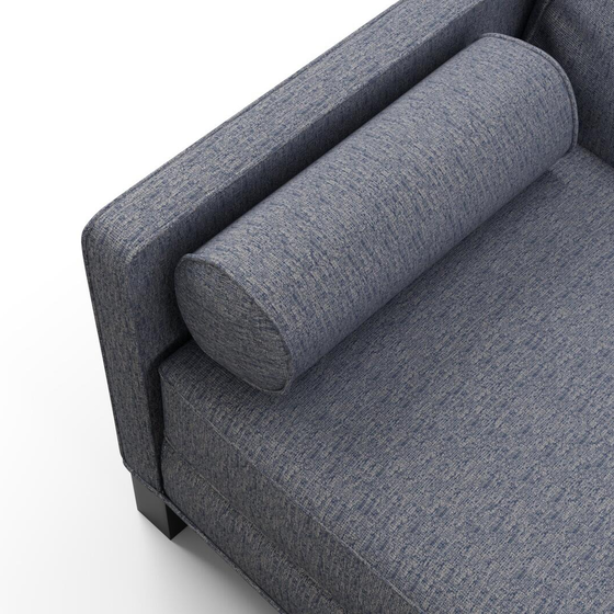 Photo of the fabric Omni Marine swatch by James Dunlop FibreGuard. Use for Upholstery, Accessory, Top of Bed. Style of Plain, Texture