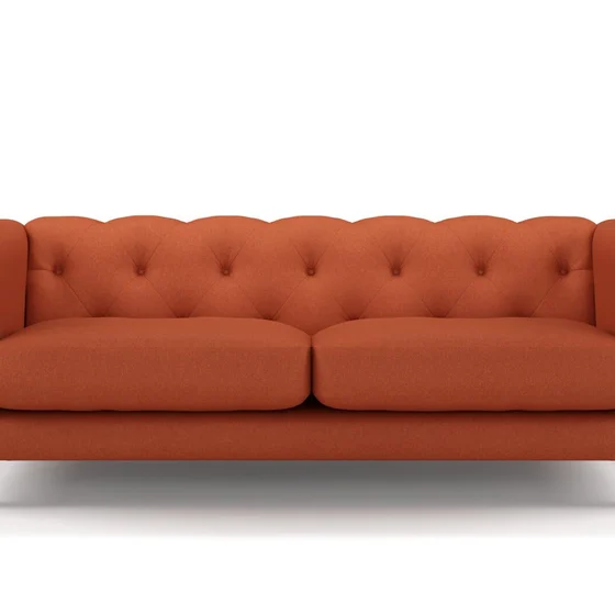 Photo of the fabric Braveheart Sunset swatch by James Dunlop FibreGuard. Use for Upholstery, Accessory, Top of Bed. Style of Plain, Taffeta