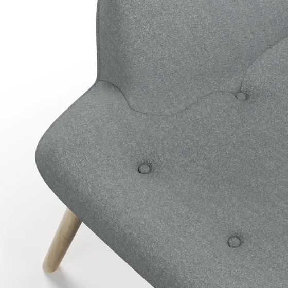 Photo of the fabric Alpine Silver swatch by James Dunlop. Use for Upholstery, Accessory. Style of Plain, Texture