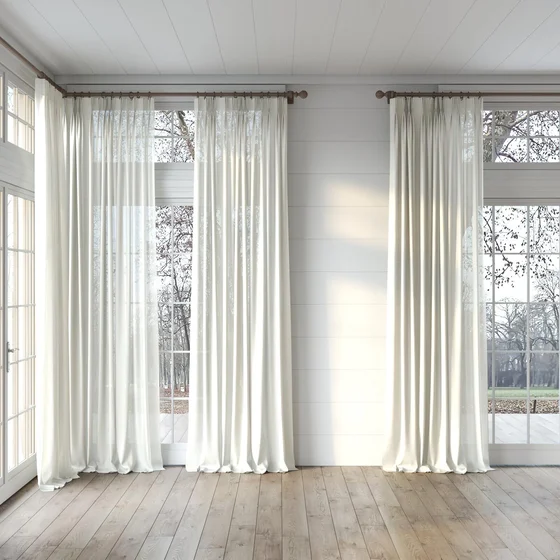 Photo of the fabric Linen Natural swatch by James Dunlop. Use for Curtains, Accessory. Style of Plain, Texture