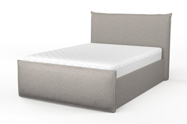 Photo of the fabric Grain Dove swatch by Mokum. Use for Upholstery, Accessory, Top of Bed. Style of Plain, Texture