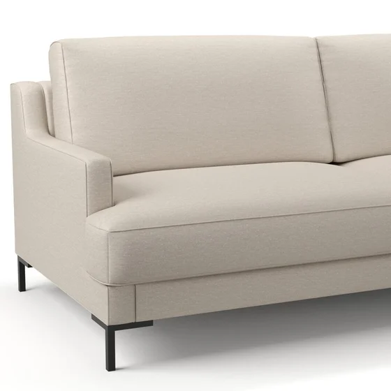 Photo of the fabric Minimalist Whisper Pink swatch by Mokum. Use for Upholstery, Accessory. Style of Plain, Texture